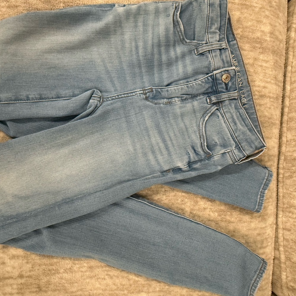 American Eagle Outfitters Women's Sky Blue Skinny Jeans